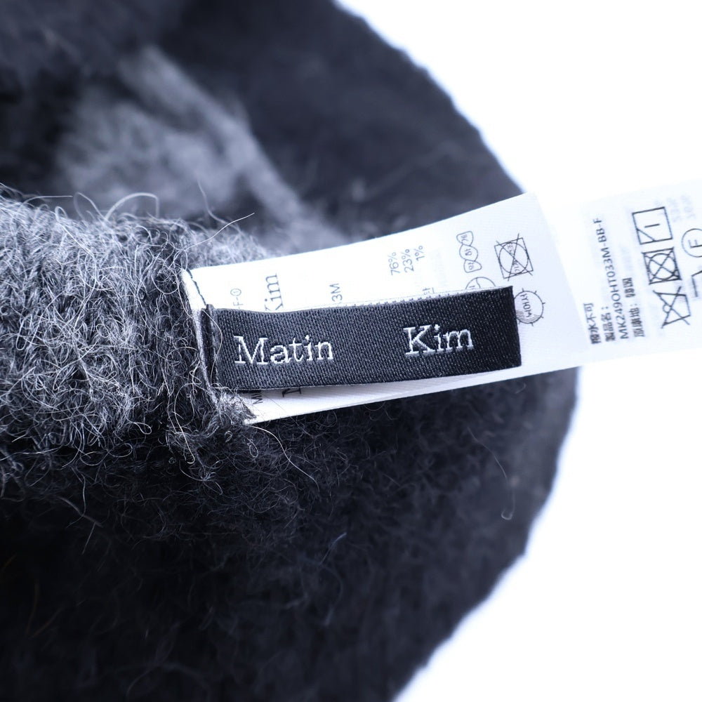 Matin Kim(マーティンキム) ロゴジャガード バケットハット 帽子 ブラック