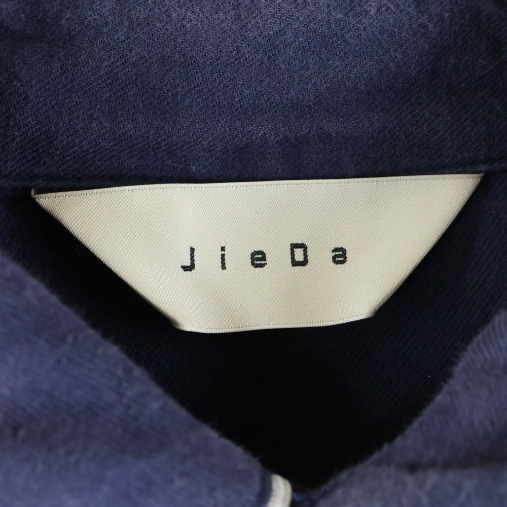 Jieda(ジエダ) カットオフ ウエスタン 長袖シャツ ネイビー Jie-18W-SH04-B