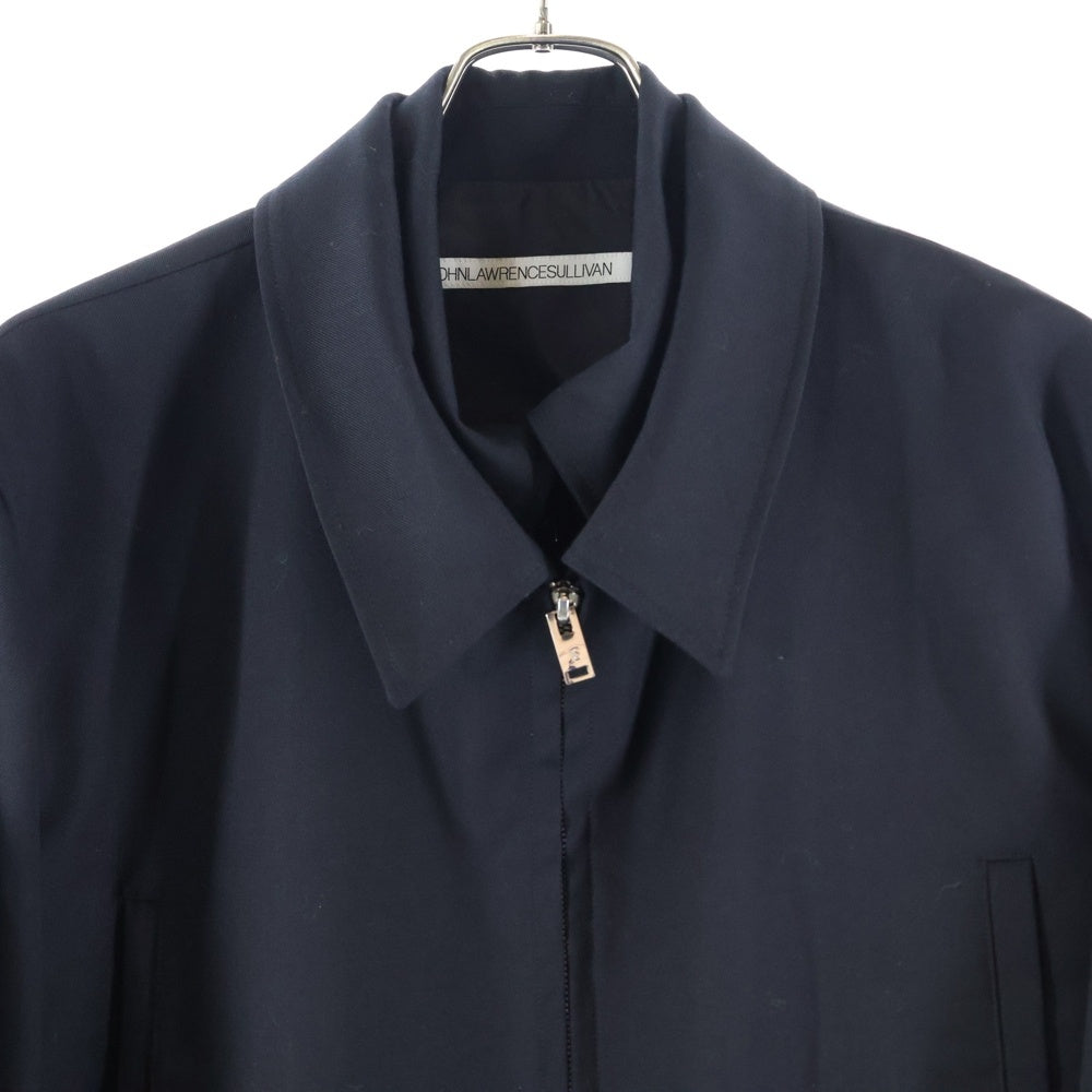 JOHN LAWRENCE SULLIVAN(ジョンローレンスサリバン) 24AW WOOL GABARDINE STACKED HARRINGTON JACKET ウール レイヤードデザイン ジップアップブルゾン ブラック 1B012-0324-13