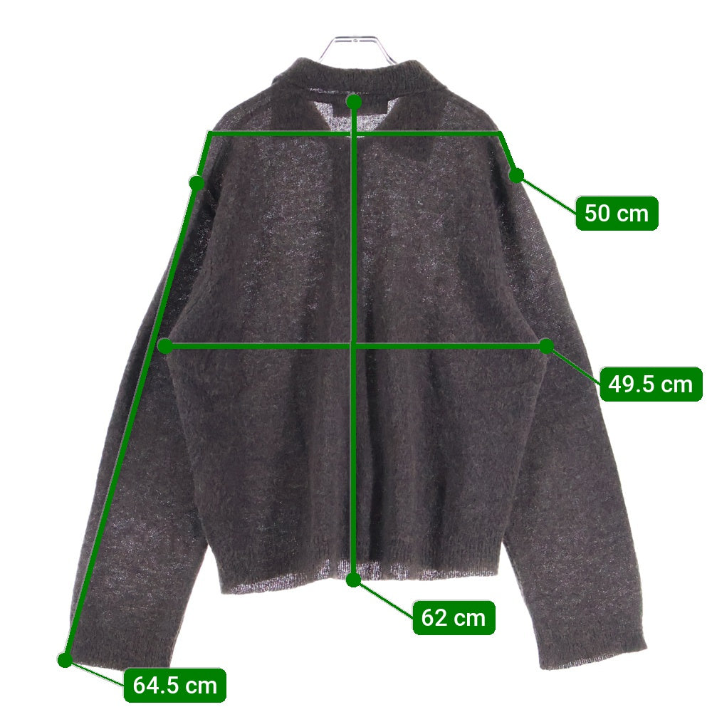 OUR LEGACY(アワーレガシー) Evening Polo Smokey Fuzzy Alpaca イブニング ポロ スモーキー ファジー アルパカ ニット ブラウン M4243ES