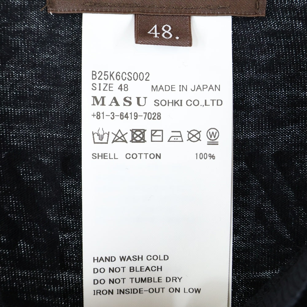 MASU(エムエーエスユー) 5SS MASU BOYS T-SHIRT ロゴプリント 半袖Tシャツ カットソー ブラック B25K6CS002