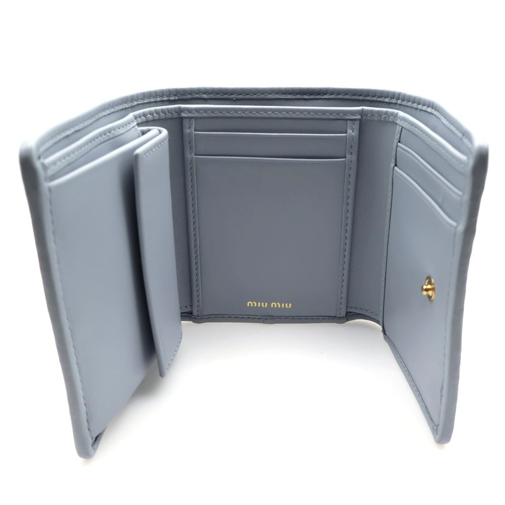 miumiu(ミュウミュウ) マテラッセレザーコインケース 財布 グレー 5MH033