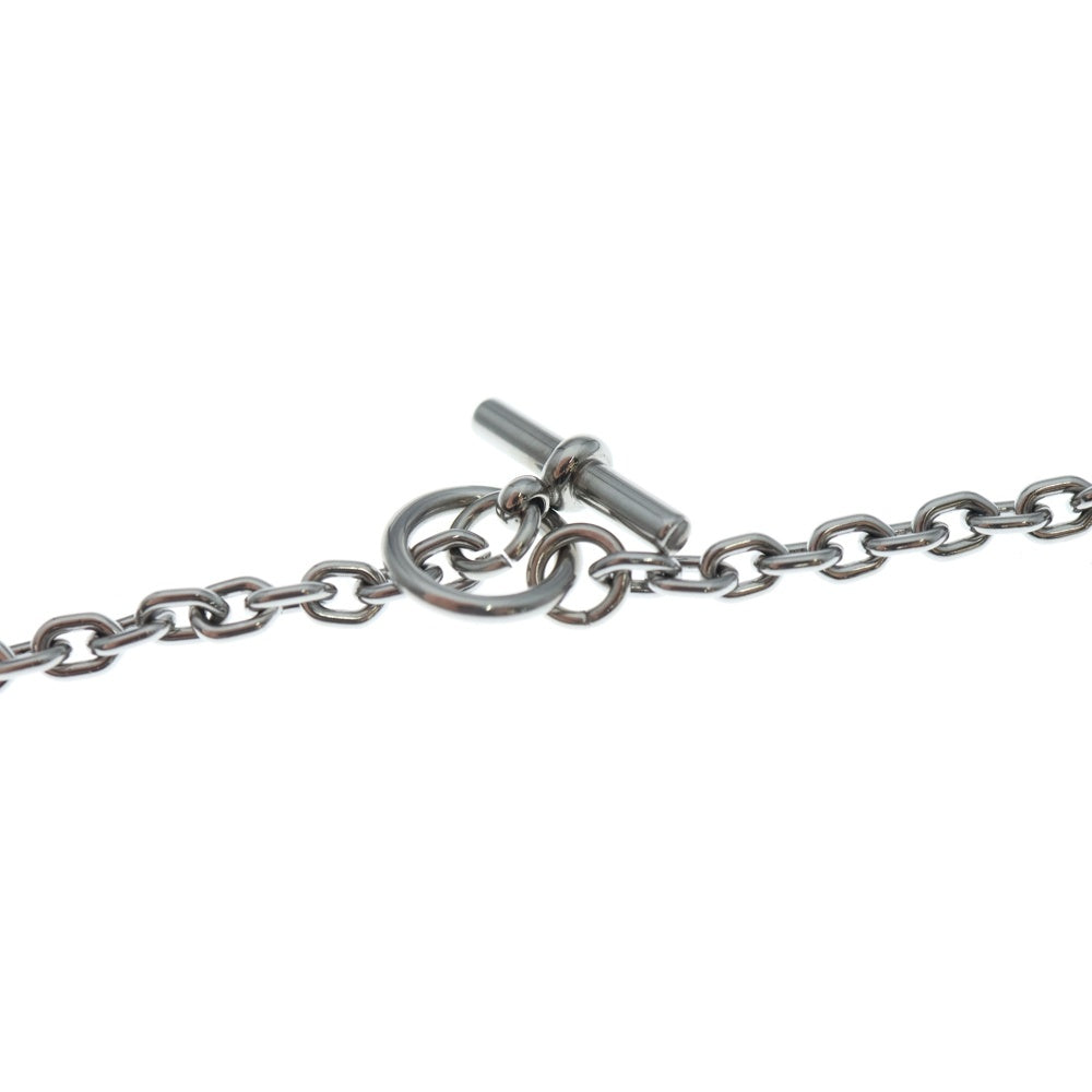 HERMES(エルメス) マイヨン メタル バッファローホーンネックレス シルバー ブラック