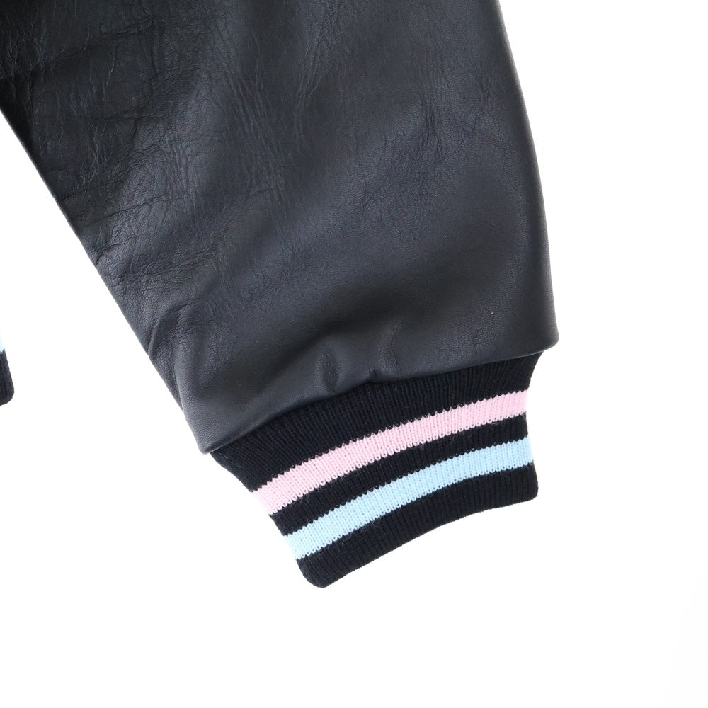 HUMAN MADE(ヒューマンメイド) 25ss x VERDY VARSITY JACKET ×ベルディ バーシティジャケット スタジャン ブラック/ブルー/ピンク XX29JK004