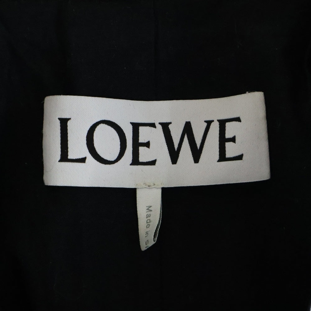 LOEWE(ロエベ) LEATHER JACKET レザージャケット ダブルライダース レッド/ブラック