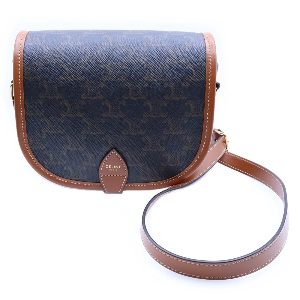 CELINE(セリーヌ) トリオンフ フォルコ ミディアムバッグ ショルダーバッグ ブラウン