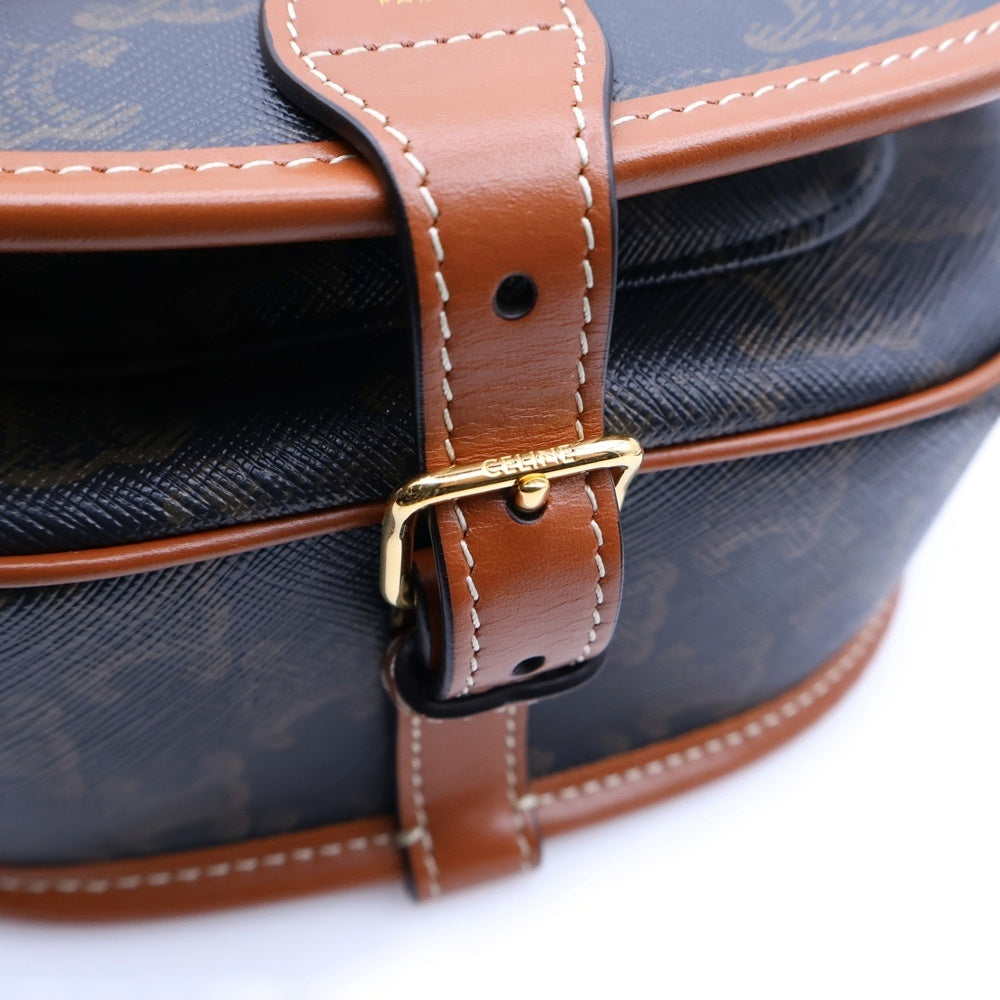 CELINE(セリーヌ) トリオンフ フォルコ ミディアムバッグ ショルダーバッグ ブラウン