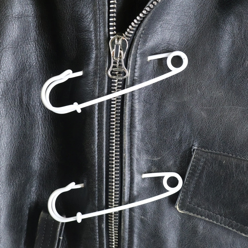 RAF SIMONS(ラフシモンズ) 20AW Leather Riders Jacket with Safety