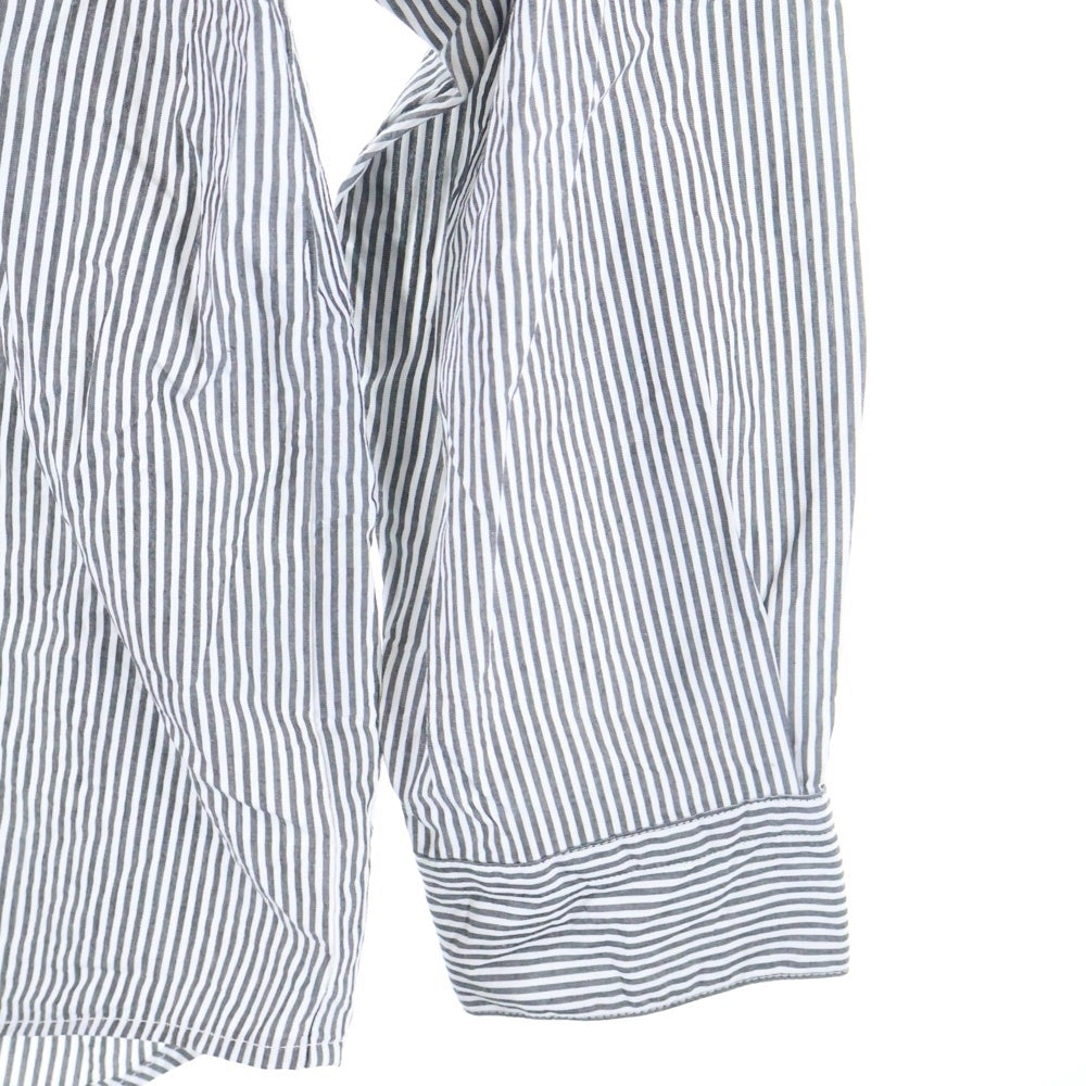 F.C.R.B./F.C.Real Bristol/FCRB(エフシーアールビー/エフシーレアルブリストル) BIG LOGO SHIRTS ストライプ長袖シャツ ホワイト/ブラック FCRB-250086