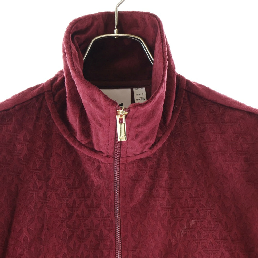 adidas(アディダス) ベルベット 総柄デザイン トラックジャケット レッド IX6736