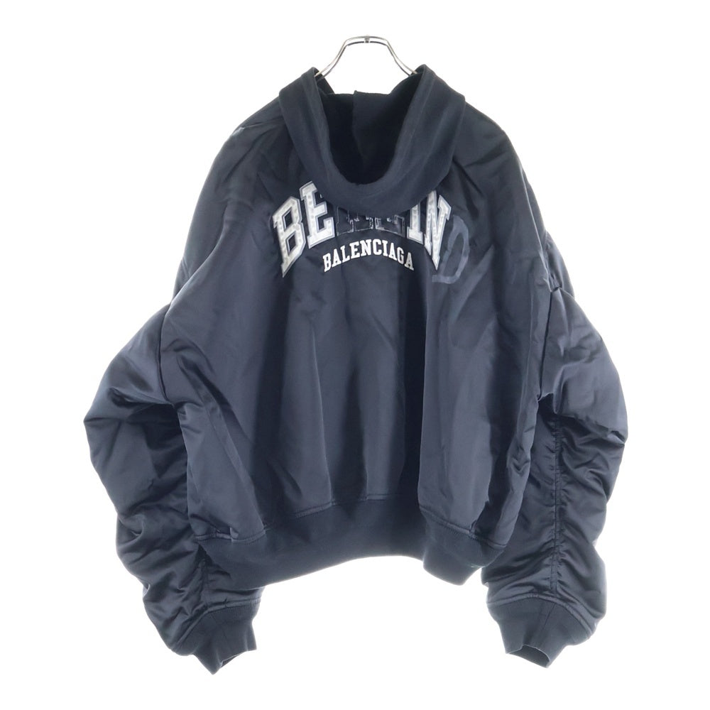BALENCIAGA(バレンシアガ) Hooded bomber jacket フーデッドボンバージャケット ブラック 768928 TYD31