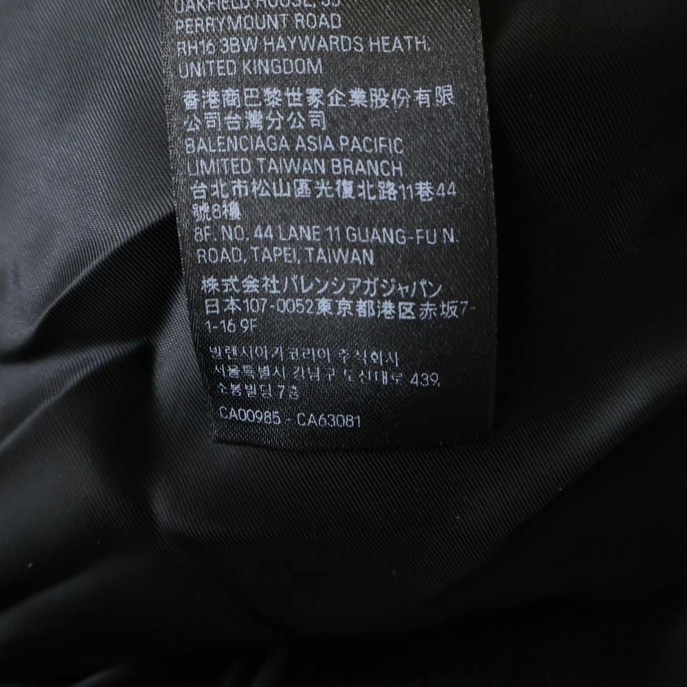 BALENCIAGA(バレンシアガ) Hooded bomber jacket フーデッドボンバージャケット ブラック 768928 TYD31