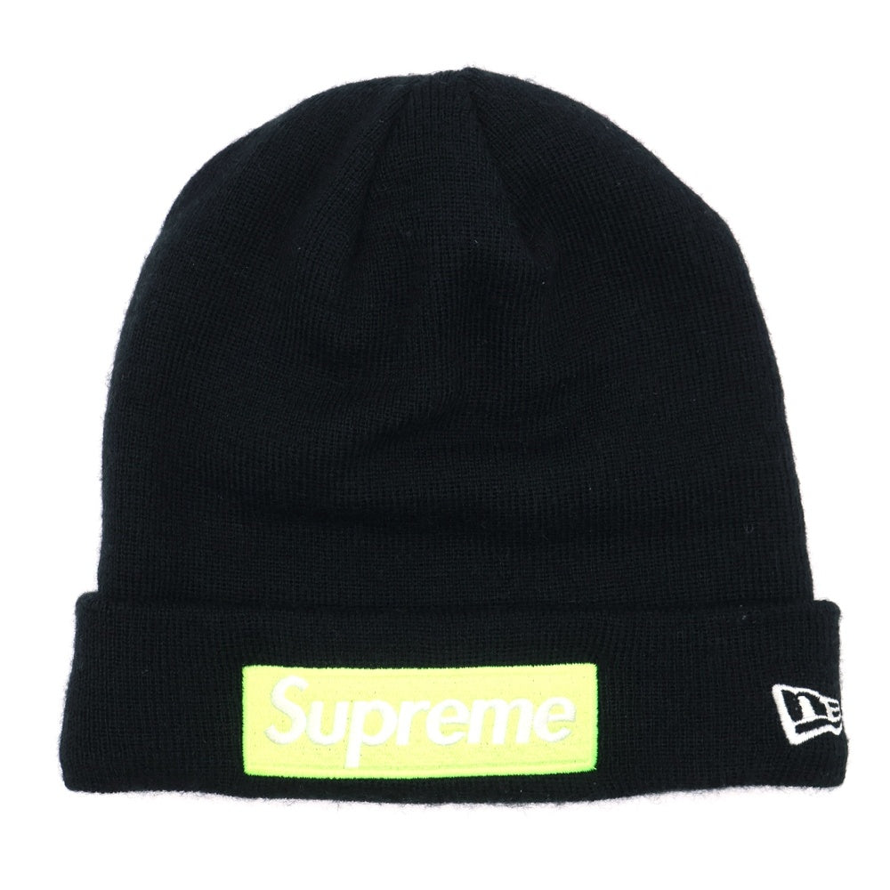 SUPREME(シュプリーム) 17AW New Era Box Logo Beanie ニューエラ ボックスロゴ ビーニー ニット帽 ブラック/イエロー