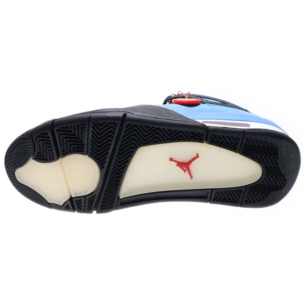 NIKE(ナイキ) ×TRAVIS SCOTT AIR JORDAN 4 RETRO CACTUS JACK トラヴィススコット エアジョーダン 4 ハイカットスニーカー ブルー US9.5/27.5cm 308497-406