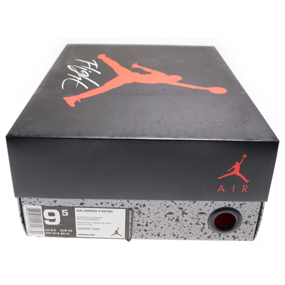 NIKE(ナイキ) ×TRAVIS SCOTT AIR JORDAN 4 RETRO CACTUS JACK トラヴィススコット エアジョーダン 4 ハイカットスニーカー ブルー US9.5/27.5cm 308497-406