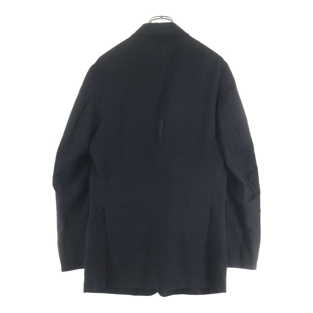 Yohji Yamamoto POUR HOMME(ヨウジヤマモト プールオム) 21SS REPLICA 89-90 EMRBOIDERY GABARDINE 2BUTTON SI レプリカ エンブロイダリー 2Bテーラードジャケット ブラック HD-J07-101