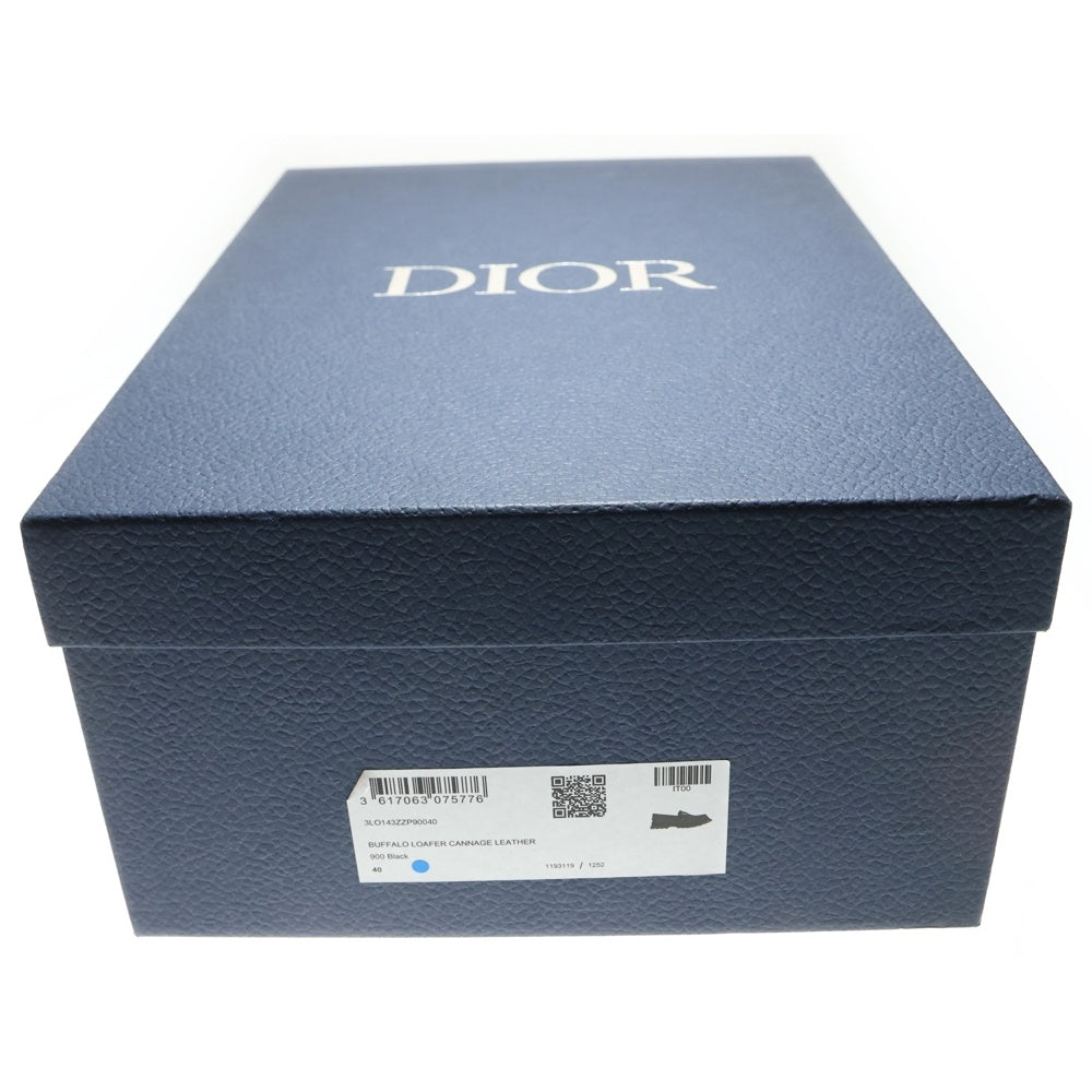 DIOR(ディオール) Buffalo Loafer CANNAGE Leather バッファローローファー カナージュレザーシューズ ブラック 3LO143ZZP