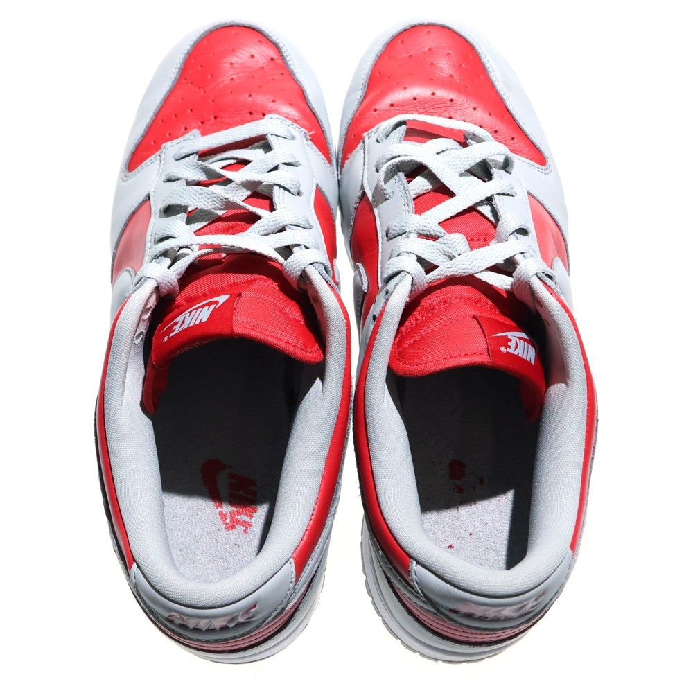 NIKE(ナイキ) DUNK LOW ダンク ローカットスニーカー グレー/レッド FQ6965-600