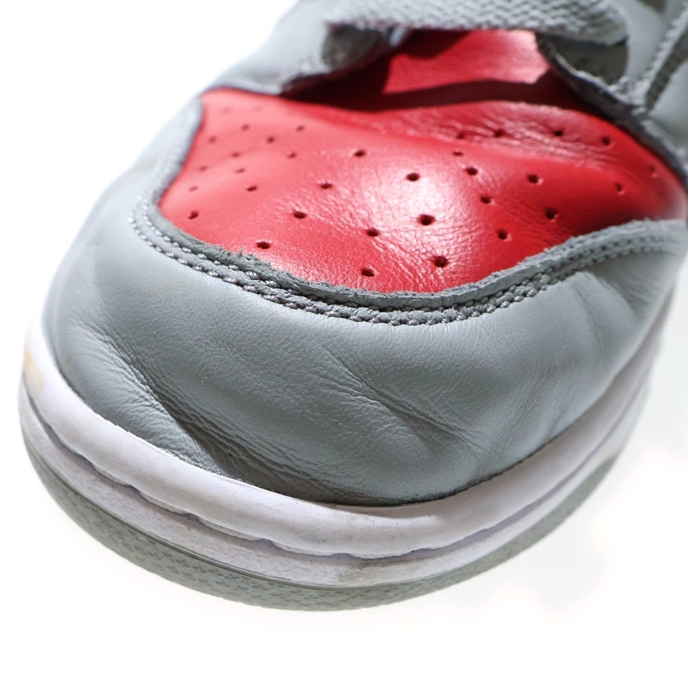 NIKE(ナイキ) DUNK LOW ダンク ローカットスニーカー グレー/レッド FQ6965-600