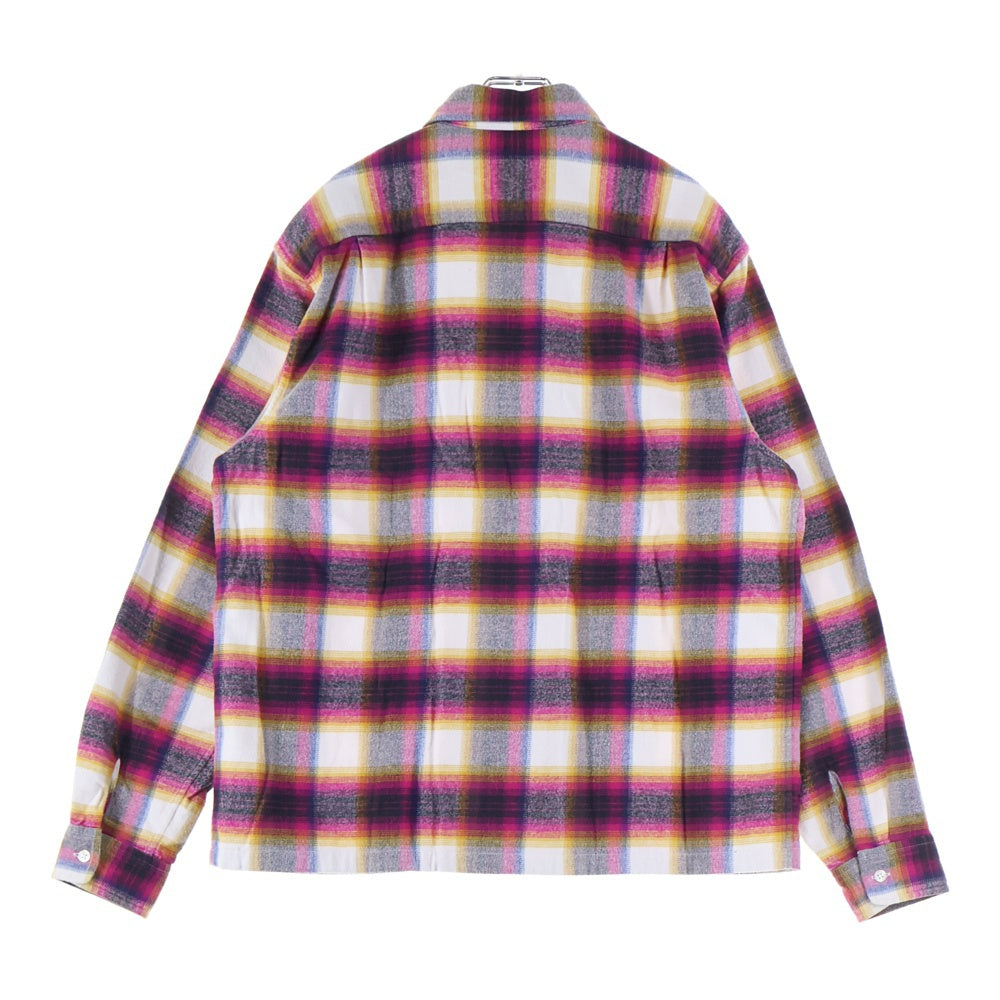SUPREME(シュプリーム) 24SS Shadow Plaid Flannel Zip Up Shirtシャドー プレイド チェック フランネル ジップアップ ネルシャツ ジップシャツ マルチ