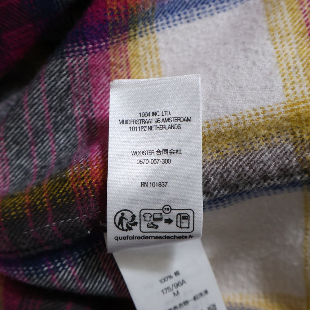 SUPREME(シュプリーム) 24SS Shadow Plaid Flannel Zip Up Shirtシャドー プレイド チェック フランネル ジップアップ ネルシャツ ジップシャツ マルチ