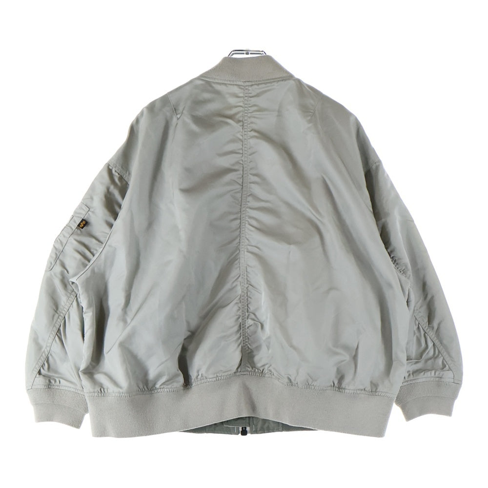 ALPHA INDUSTRIES(アルファ インダストリーズ) ×ZUCCa MA-1 フライトジャケット グレー 3A382