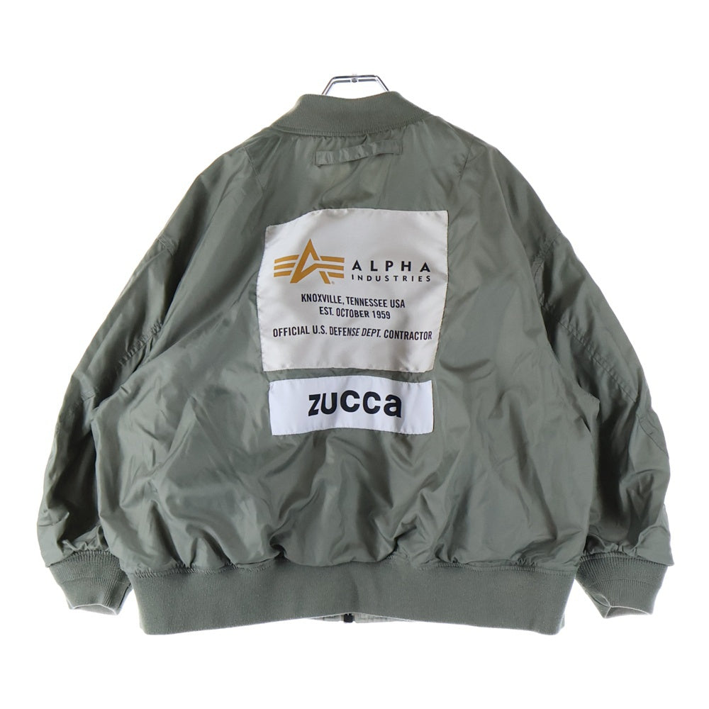 ALPHA INDUSTRIES(アルファ インダストリーズ) ×ZUCCa MA-1 フライトジャケット グレー 3A382