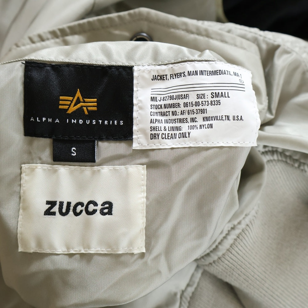 ALPHA INDUSTRIES(アルファ インダストリーズ) ×ZUCCa MA-1 フライトジャケット グレー 3A382