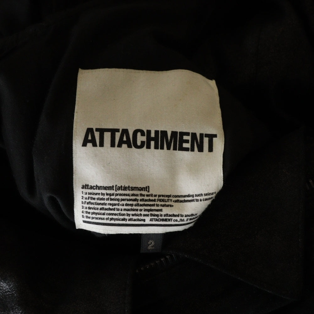ATTACHMENT(アタッチメント) レザージャケット ダブルライダースジャケット ブラック