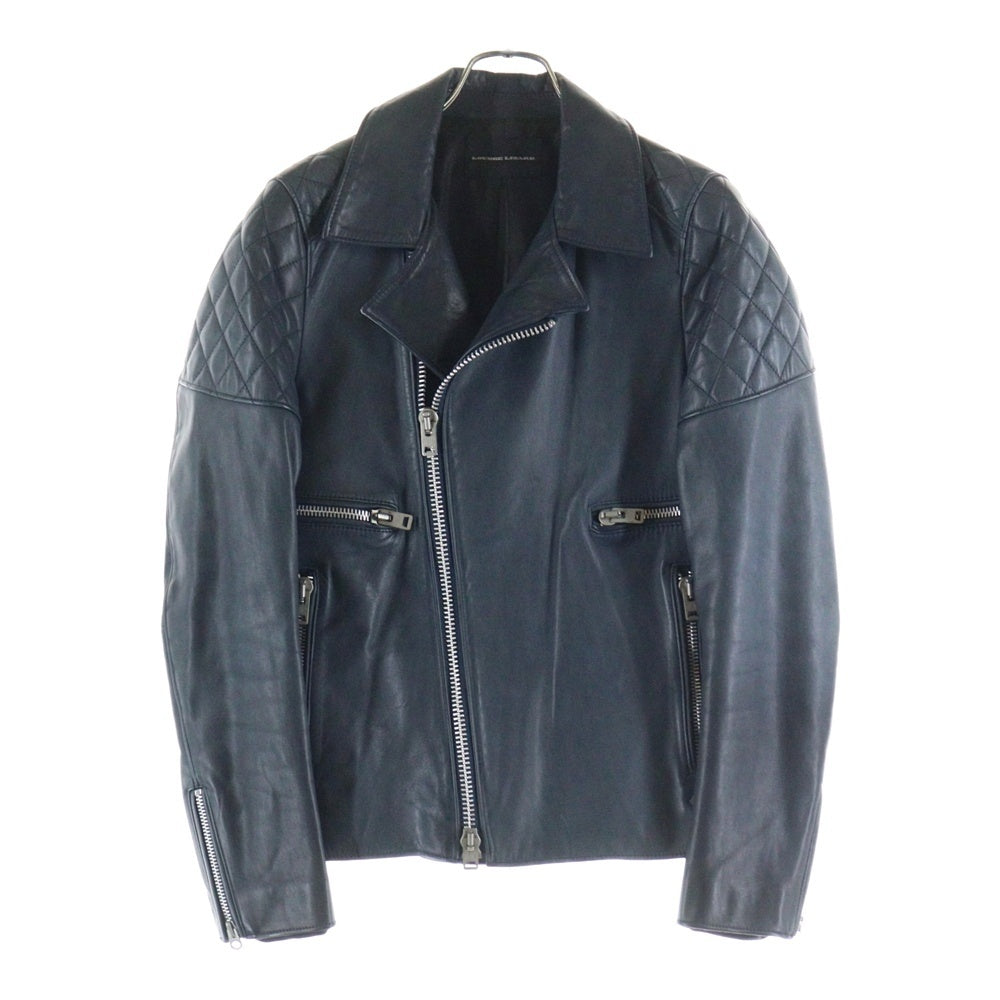 LOUNGE LIZARD(ラウンジリザード) ホースハイドダブルライダースジャケット ネイビー