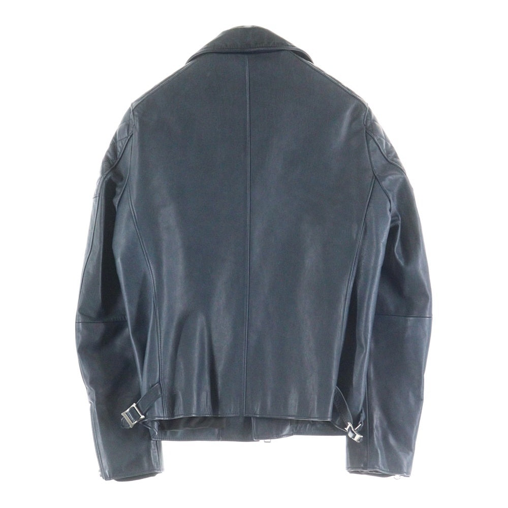 LOUNGE LIZARD(ラウンジリザード) ホースハイドダブルライダースジャケット ネイビー