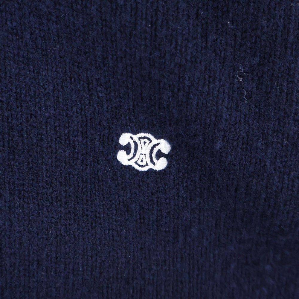 CELINE(セリーヌ) トリオンフ刺繍 クルーネックセーター ニット ネイビー 2AC85048T