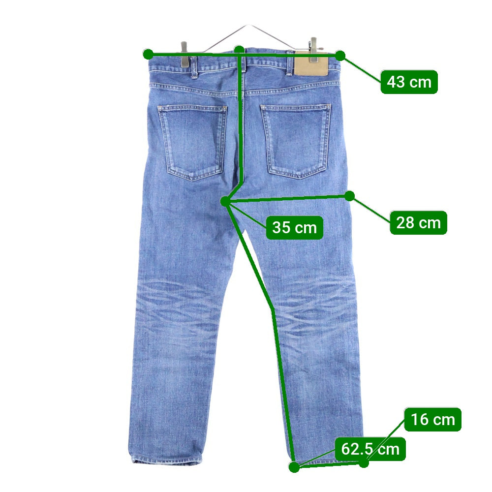 CELINE(セリーヌ) SKINNY JEANS IN VINTAGE UNION WASH DENIM ウォッシュド加工デニムパンツ インディゴブルー 2N354114T