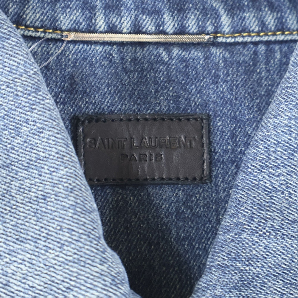 SAINT LAURENT PARIS(サンローランパリ) ウォッシュ加工 デニムジャケット インディゴ 597064 YC868