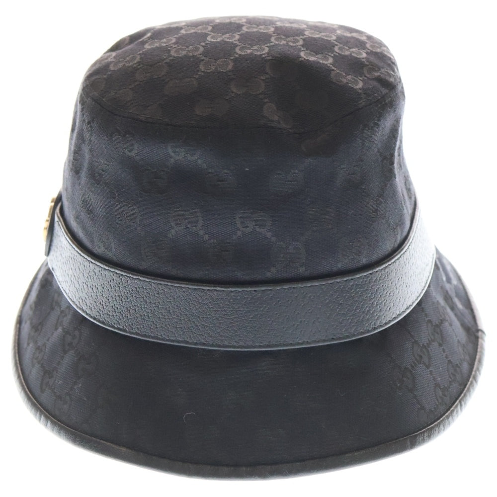 GUCCI(グッチ) GGキャンバス バケットハット ブラック 576587 4HG53