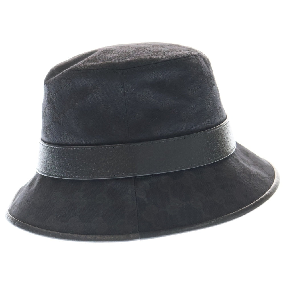 GUCCI(グッチ) GGキャンバス バケットハット ブラック 576587 4HG53