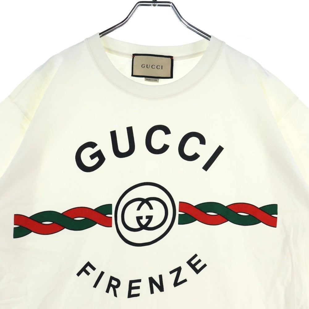 GUCCI(グッチ) FIRENZE 1921 ロゴ 半袖シャツ ラウンドネック 616036