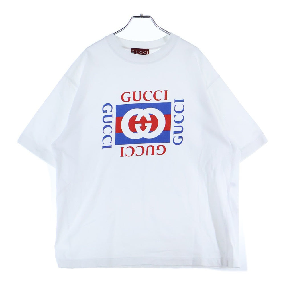 GUCCI(グッチ) ロゴプリント 半袖Tシャツ カットソー ホワイト 784361 XJGKA