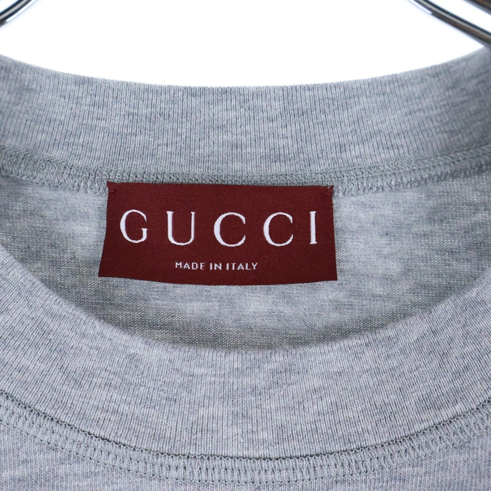 GUCCI(グッチ) ロゴプリント 半袖Tシャツ カットソーグレー 784361 XJGNA