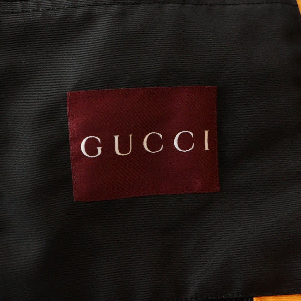 GUCCI(グッチ) ロゴ刺繍 ナイロン ツイルジャケット ブルゾン ブラック 804964