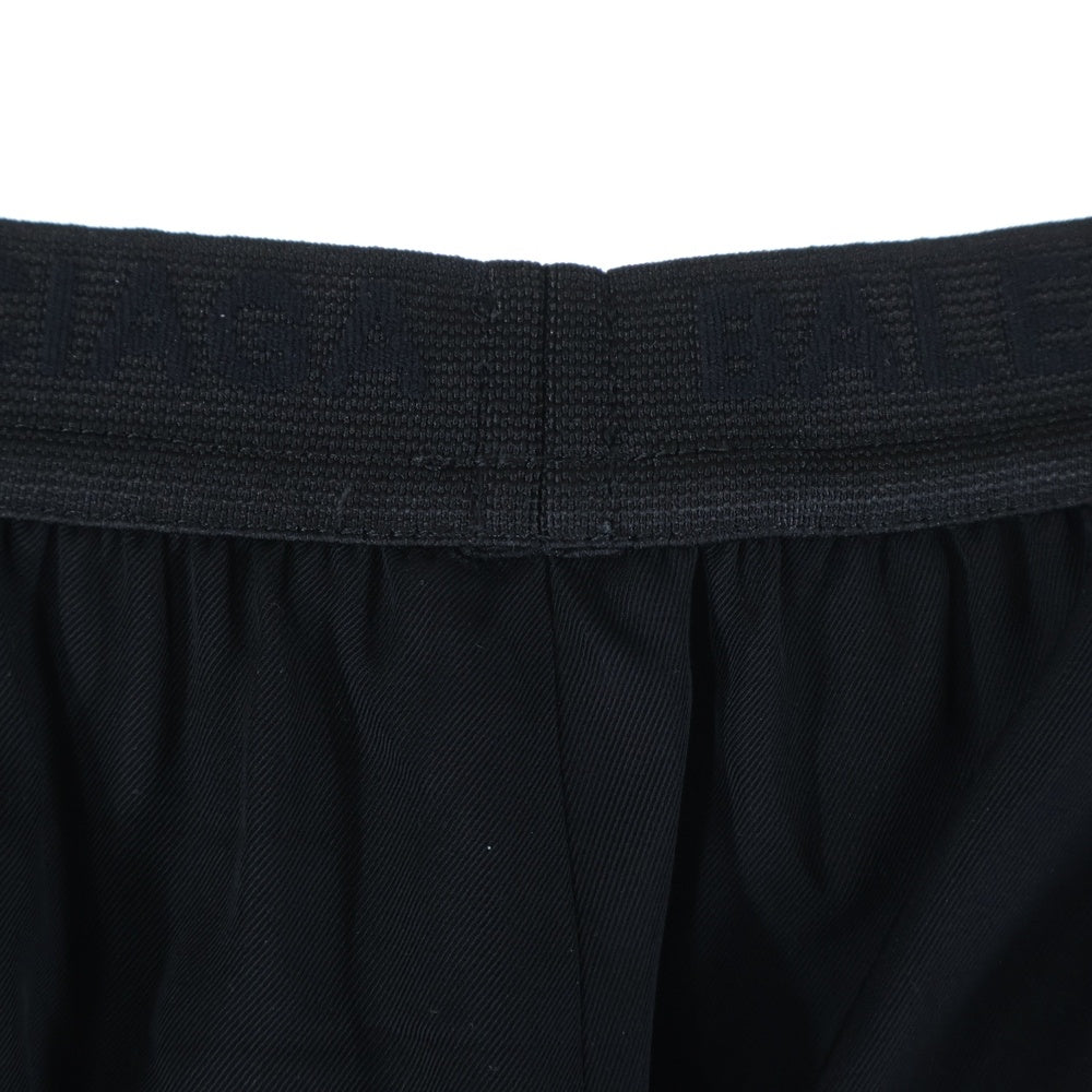 BALENCIAGA(バレンシアガ) Logo Elasticated Waist Wide Leg Trousers ウエストロゴ ワイドイージーパンツ ブラック 675482 TJO25