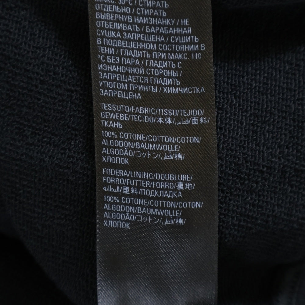 BALENCIAGA(バレンシアガ) 22AW Destroyed Logo-Print Hoodie デストロイダメージ加工 ロゴプリント スウェット プルオーバーパーカー フーディー ブラック 729361 TNVL2