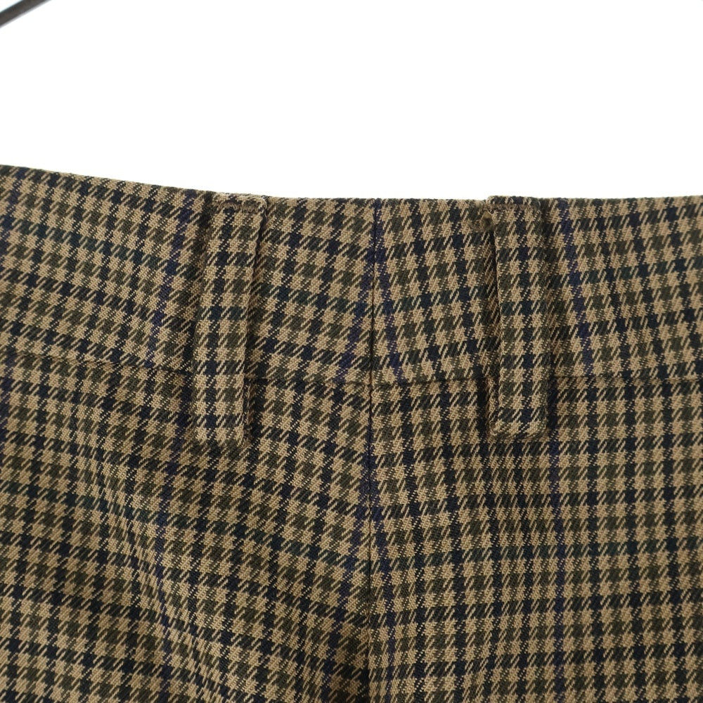 CELINE(セリーヌ) ウール チェック柄 ブーツカットパンツ ブラウン 2P613871H