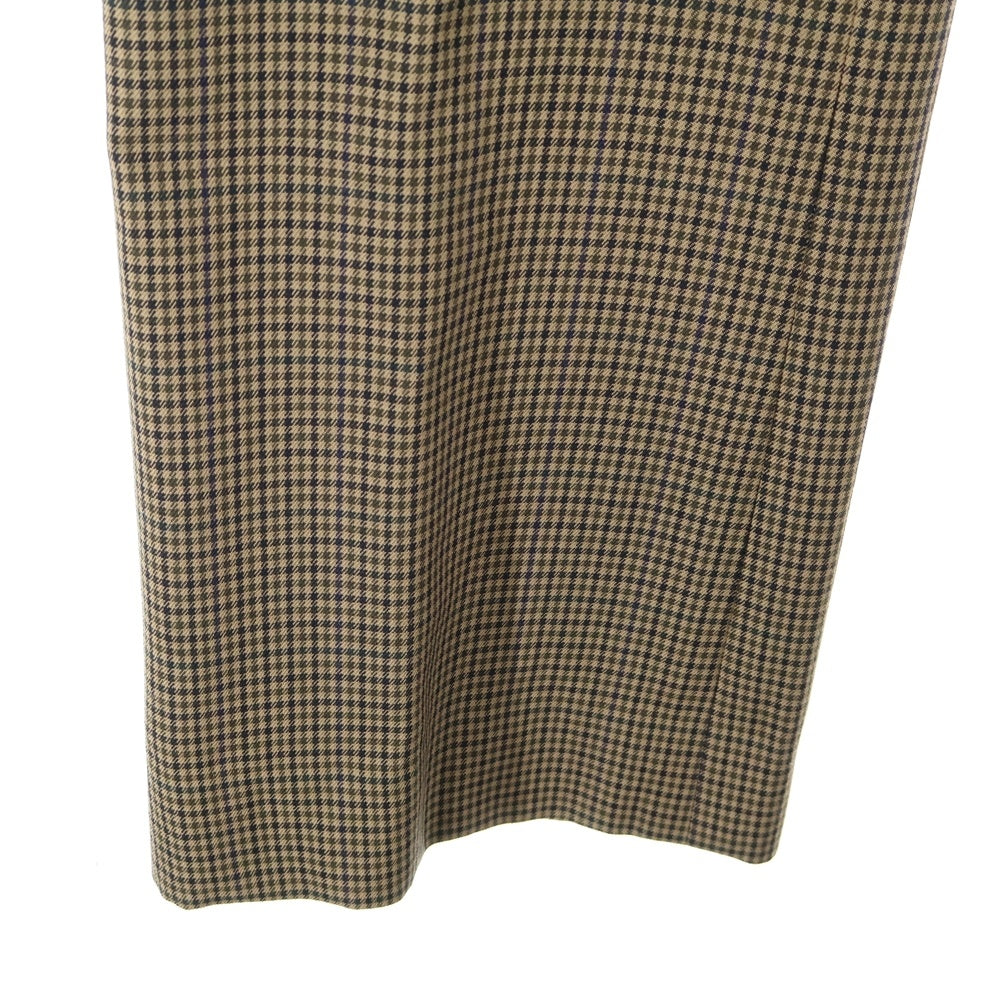 CELINE(セリーヌ) ウール チェック柄 ブーツカットパンツ ブラウン 2P613871H