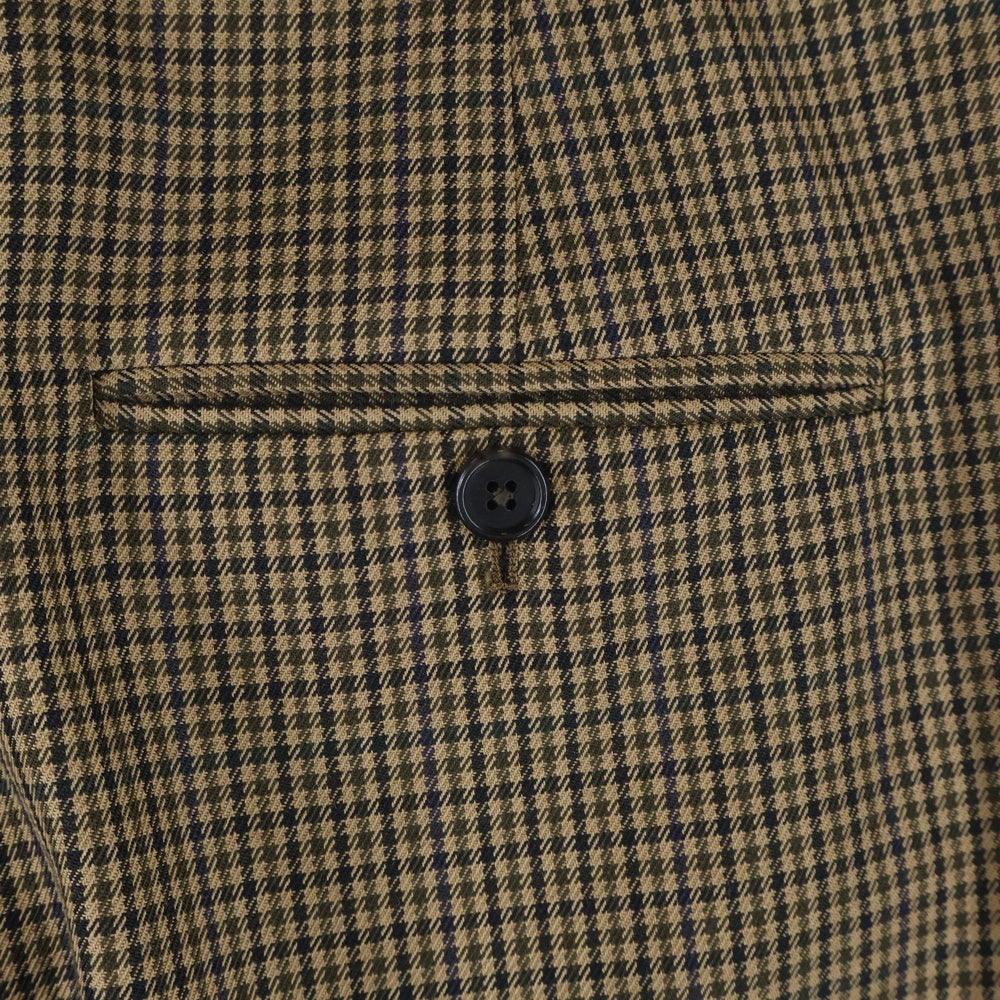 CELINE(セリーヌ) ウール チェック柄 ブーツカットパンツ ブラウン 2P613871H