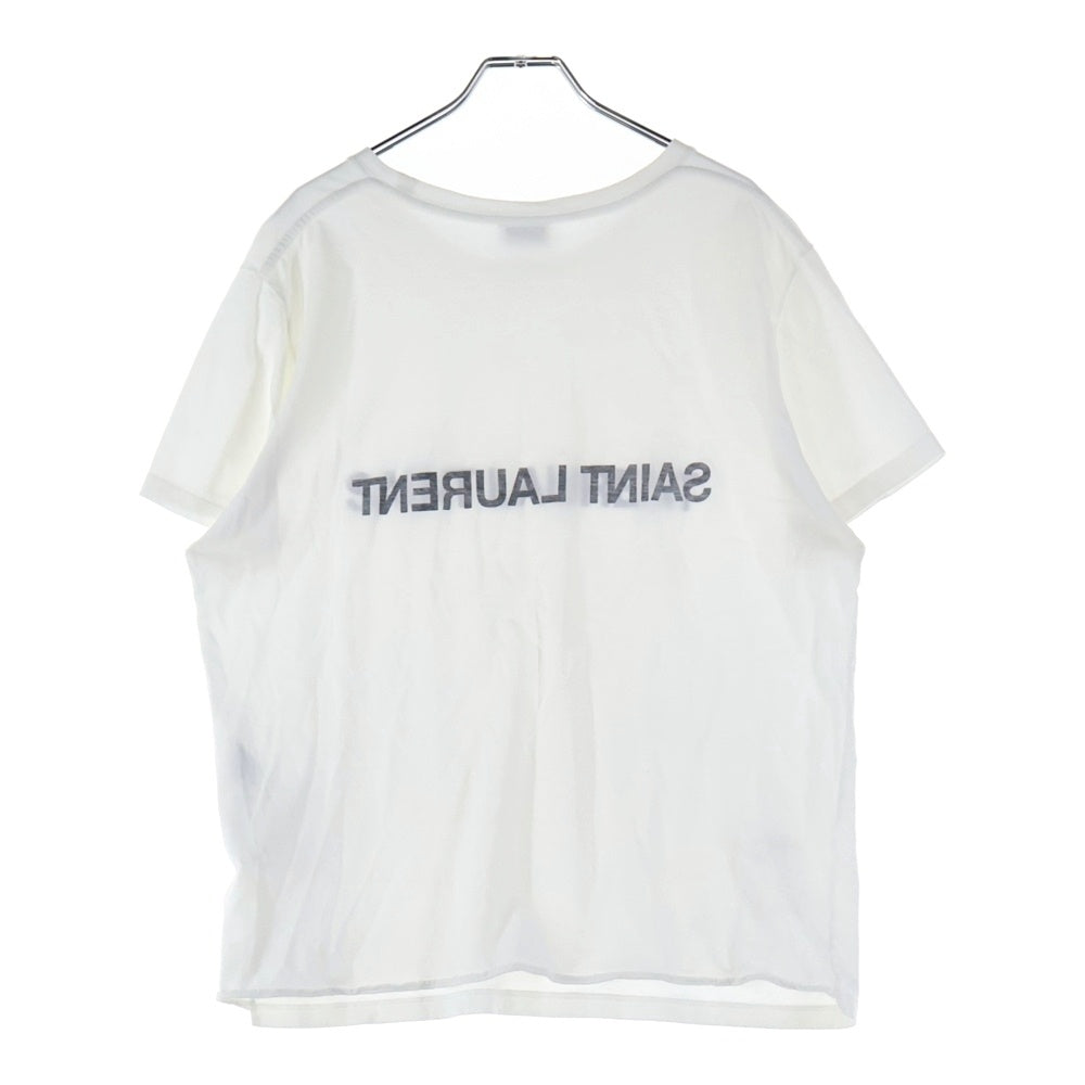 SAINT LAURENT PARIS(サンローランパリ) Reverse Logo Tee リバースロゴTシャツ 半袖カットソー ホワイト 663278 Y36HE