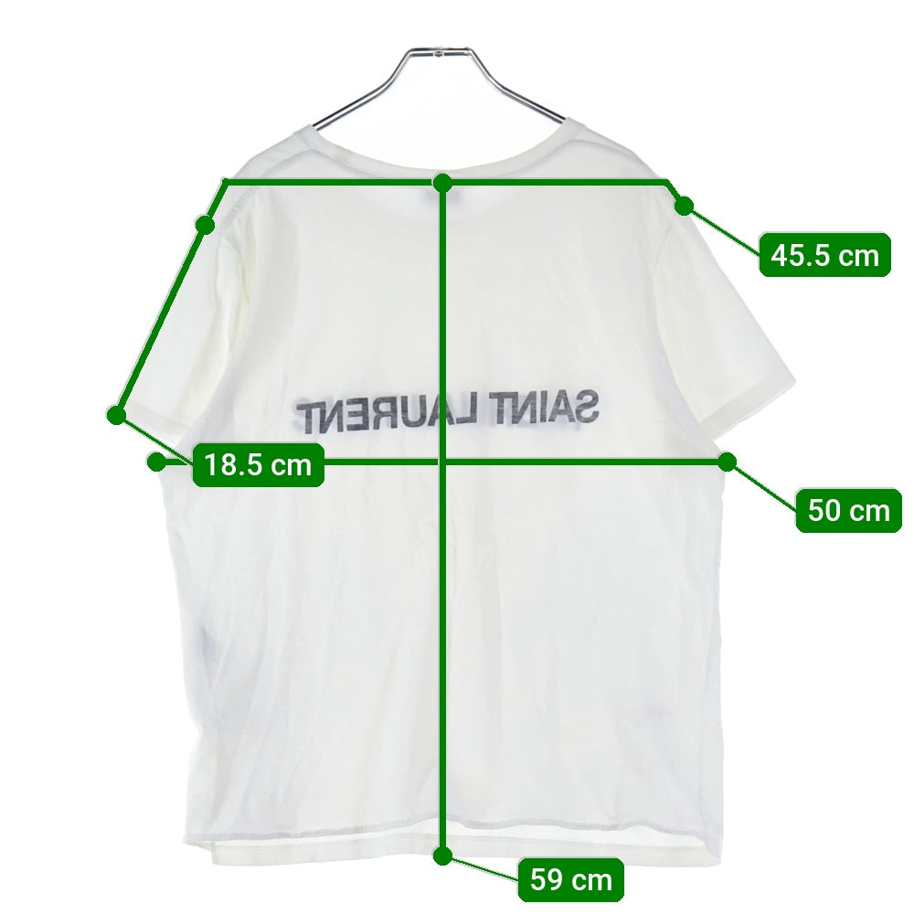 SAINT LAURENT PARIS(サンローランパリ) Reverse Logo Tee リバースロゴTシャツ 半袖カットソー ホワイト 663278 Y36HE