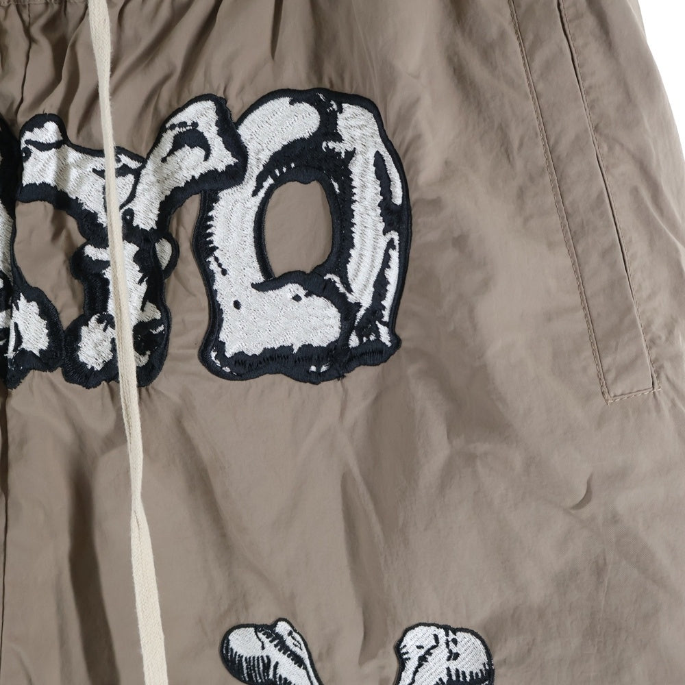 MAYO(メイヨー) BONES Embroidery Shorts ボーン エンブロイダリー ナイロンショーツ ハーフパンツ ブラウン 24MY-SPT02