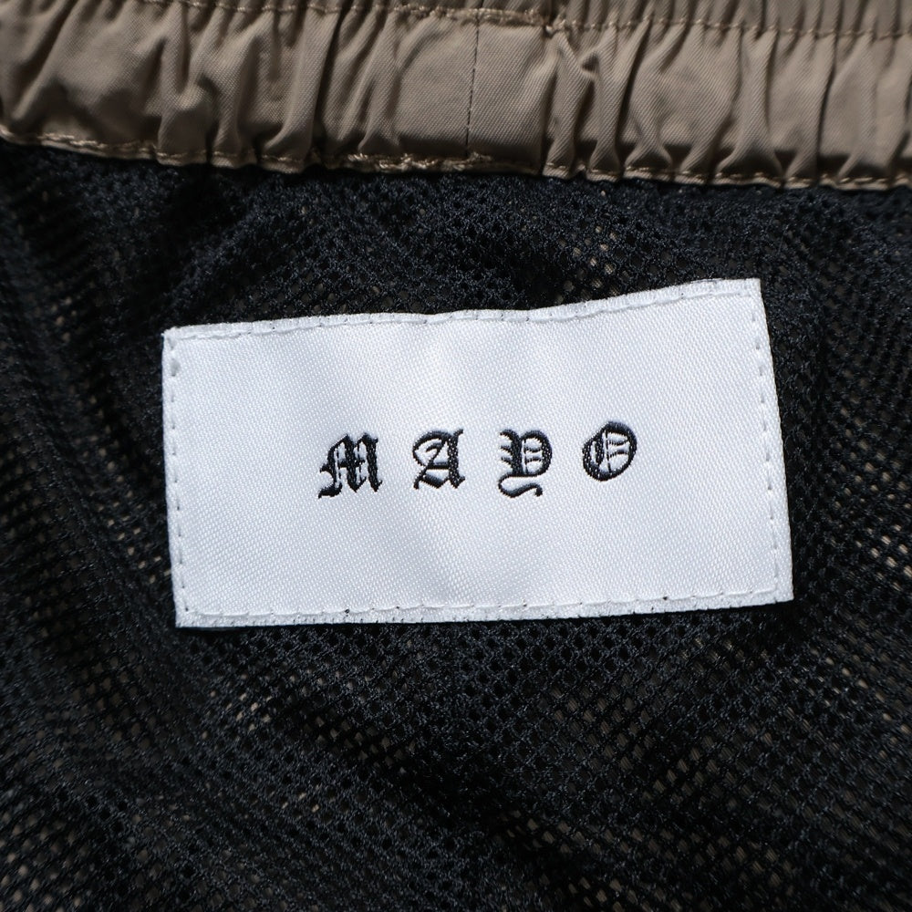 MAYO(メイヨー) BONES Embroidery Shorts ボーン エンブロイダリー ナイロンショーツ ハーフパンツ ブラウン 24MY-SPT02