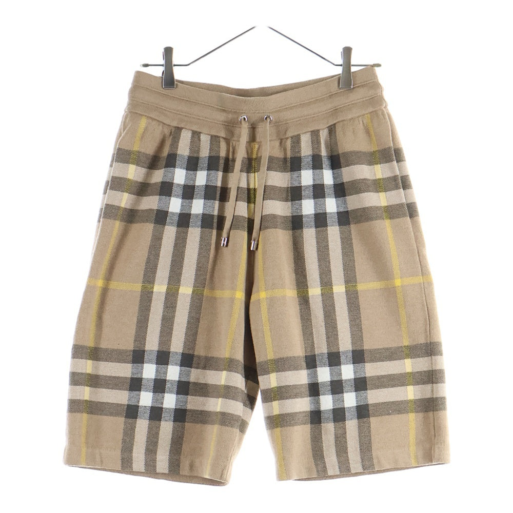 BURBERRY(バーバリー) ノヴァチェック ウールニットショーツ ハーフパンツ ブラウン 8054918